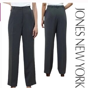 Jones New York Navy Blue Charleston Trouser dress pant wide leg career office 12